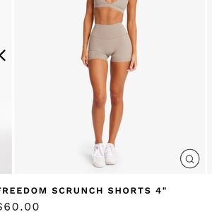 CSB freedom scrunch shorts in almond